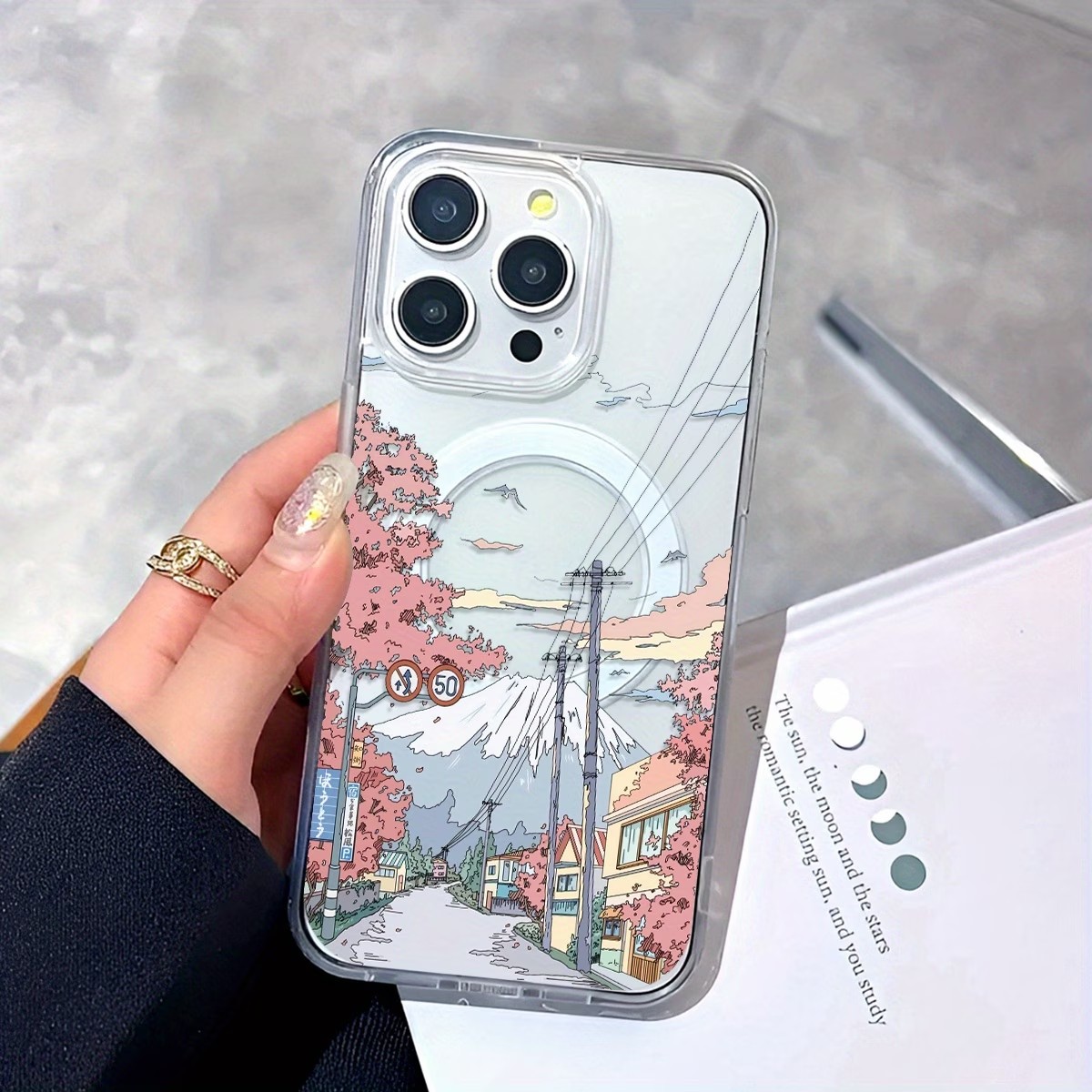 Plants X - Casing Ponsel Motif Bunga Sakura Fuji