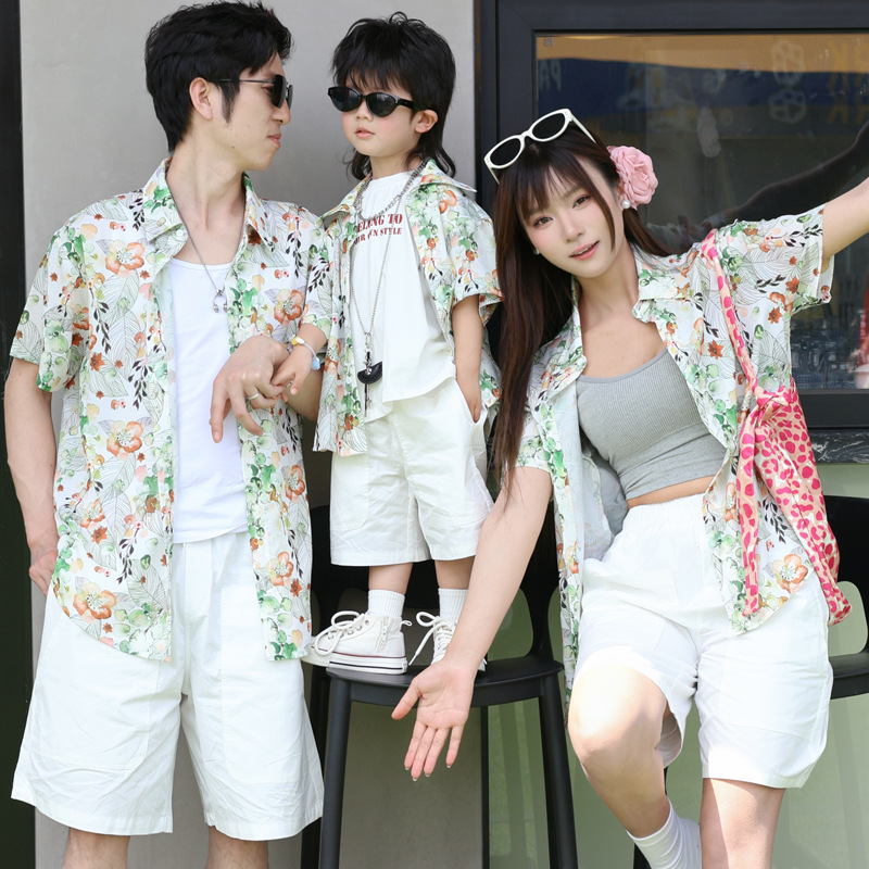Plant Parent Shirt - Tampilan Liburan Kemeja Bunga Orang Tua-anak