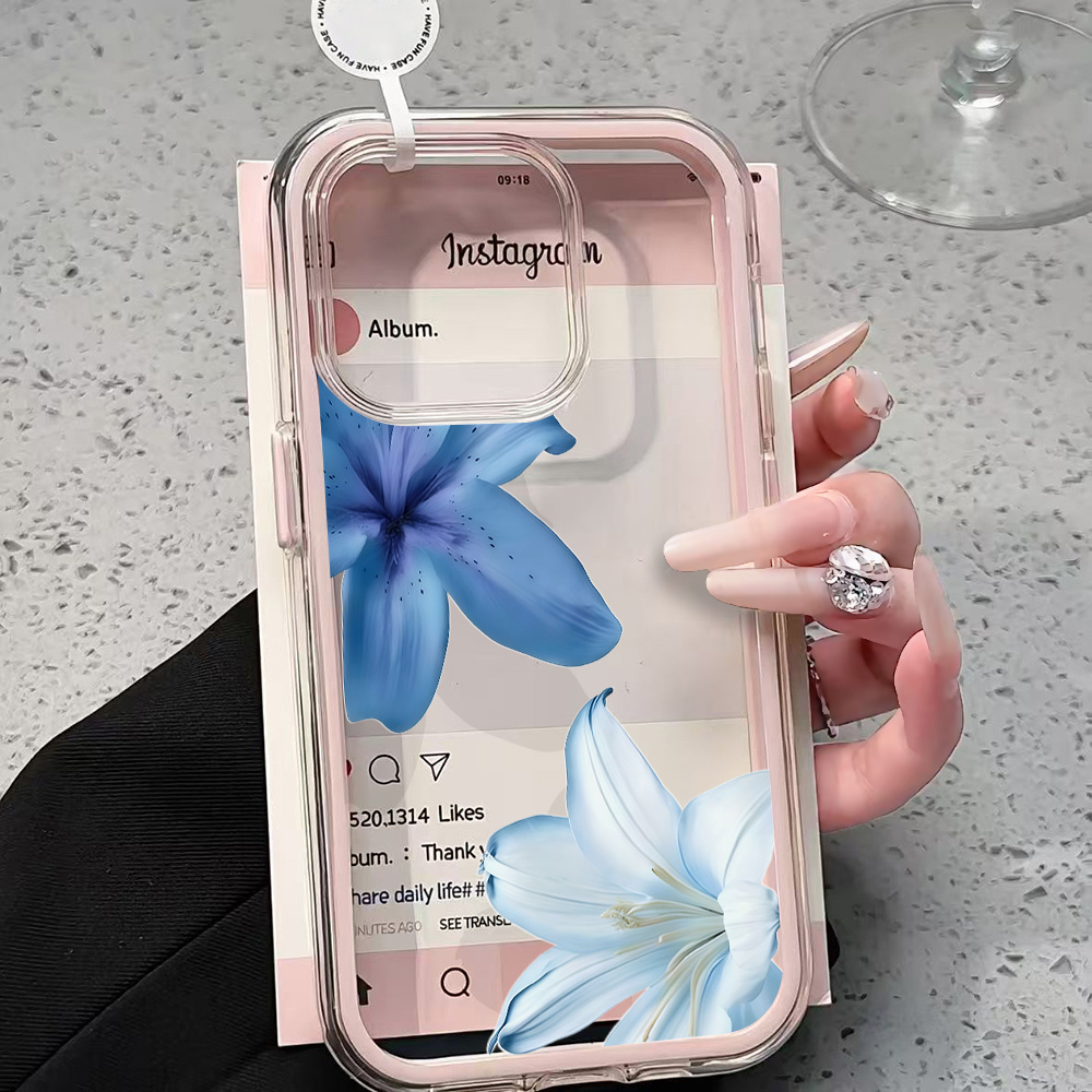 Plants X - Casing HP Transparan Motif Bunga Lily