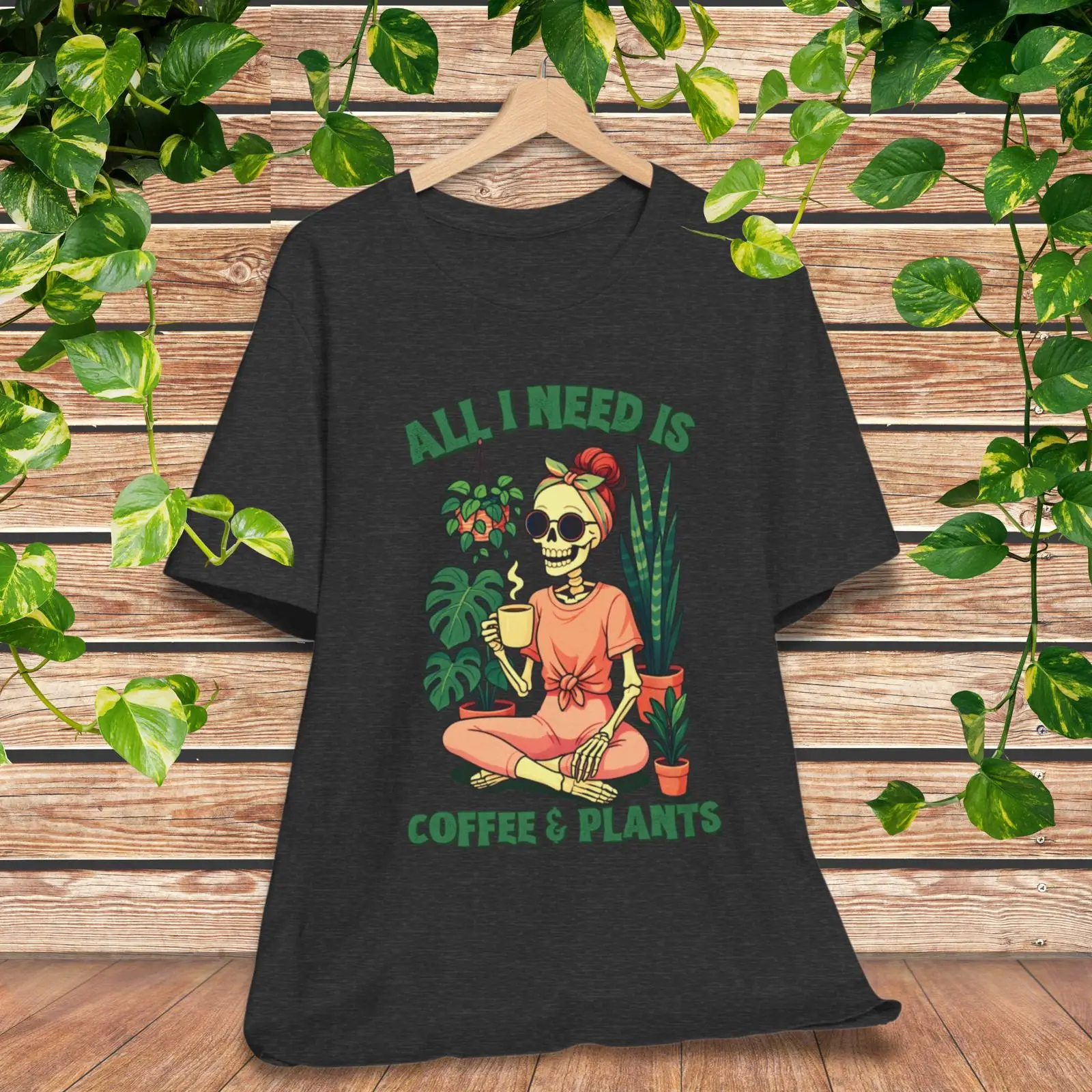 Plant Parent Shirt - Kaos Tengkorak Lucu untuk Pecinta Kopi