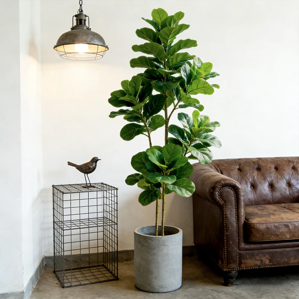 Fiddle Leaf Fig - Pohon Fiddle Fig Buatan 64/122cm, Tanaman