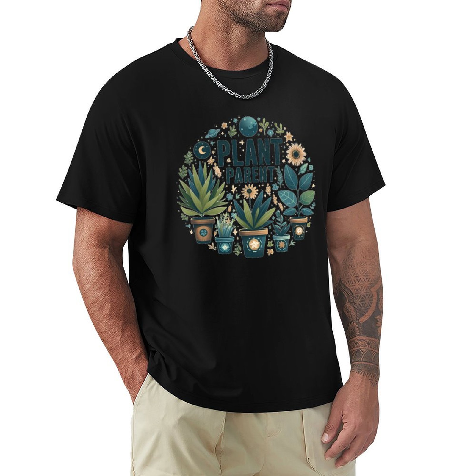 Plant Parent Shirt - Kaos Kasual Bermotif Seni untuk Pecinta