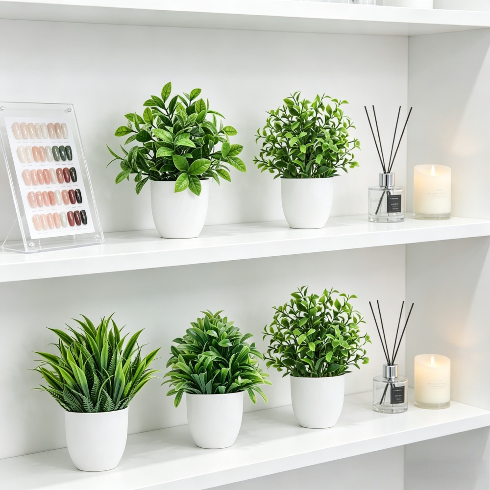 4 Buah/Set Tanaman Buatan Mini - Fiddle Leaf Fig ulasan dan harga